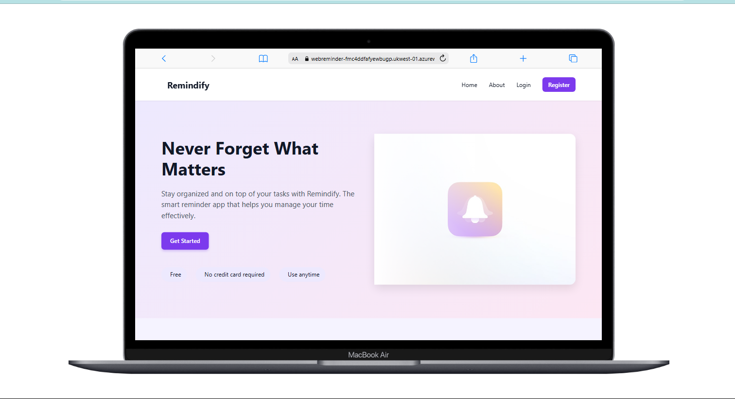Remindify - Web Reminder